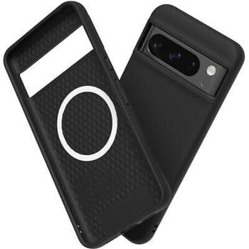 Rhinoshield Case kompatibel mit [Pixel 8 Pro] | SolidSuit - MagSafe-kompatibel -Stoßdämpfende & schlanke Schutzhülle mit Premium Finish Klassisches Schwarz