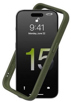 Rhinoshield Bumper Case kompatibel mit [iPhone 15 Pro Max] | CrashGuard - Stoßdämpfende Schutzhülle im schlanken Design Camo Grün