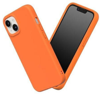 Rhinoshield Hülle kompatibel mit [iPhone 13/14] | SolidSuit - Stoßdämpfende & schlanke Schutzhülle mit Premium Finish Neon Orange