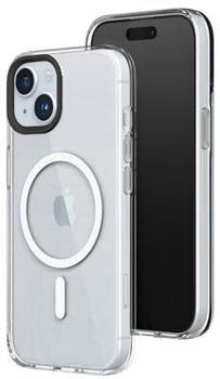 Rhinoshield Clear Case kompatibel mit MagSafe für [iPhone 15 Plus] |Überragende Magnetstärke, Vergilbungsresistenz, Kristallklar, optimaler Schutz und personalisierbar - Schwarz Kamera-Ring