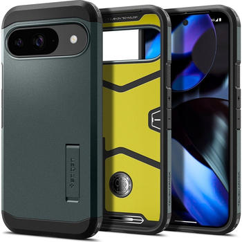 Spigen Handyh&uuml;lle f&uuml;r Google Pixel 9 / 9 Pro Spigen Tough Armor Gr&uuml;n