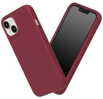 Rhinoshield Hülle kompatibel mit [iPhone 13/14] | SolidSuit - Stoßdämpfende & schlanke Schutzhülle mit Premium Finish Bordeauxrot