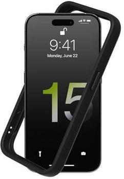 Rhinoshield Bumper Case kompatibel mit [iPhone 15 Pro] | CrashGuard - Stoßdämpfende Schutzhülle im schlanken Design Schwarz
