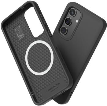 Rhinoshield Case kompatibel mit [Galaxy S24] | SolidSuit - MagSafe-kompatibel -Stoßdämpfende & schlanke Schutzhülle mit Premium Finish - 3.5 Meter Fallschutz -Schwarz