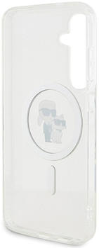 Karl Lagerfeld KLHMS24SHGKCNOT S24 S921 transparent hardcase IML Karl&Choupette MagSafe (Galaxy S24), Smartphone Hülle, Transparent