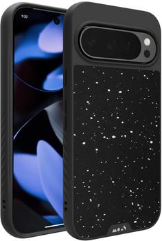 Mous Hülle für Google Pixel 9 Pro XL MagSafe Kompatibel Case - Limitless 5.0 - Gesprenkelter schwarzer Stoff - Handyhülle Pixel 9 Pro XL - Schutzhuelle