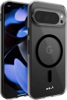 Mous Hülle für Google Pixel 9 Pro XL MagSafe Kompatibel Case Durchsichtig - Super Thin - Transparent Kristallklares und Schlankes Design