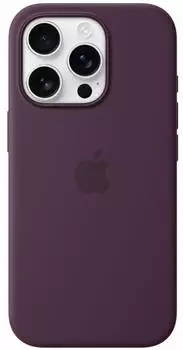 Apple Silikon Case mit MagSafe (iPhone 16 Pro) Pflaume
