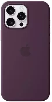 Apple Silikon Case mit MagSafe (iPhone 16 Pro Max) Pflaume