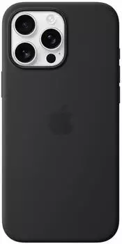Apple Silikon Case mit MagSafe (iPhone 16 Pro Max) Schwarz Apple Silikon Case mit MagSafe (iPhone 16 Pro Max) Schwarz