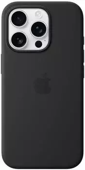 Apple Silikon Case mit MagSafe (iPhone 16 Pro) Schwarz Apple Silikon Case mit MagSafe (iPhone 16 Pro) Schwarz