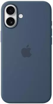 Apple Silikon Case mit MagSafe (iPhone 16 Plus) Denim