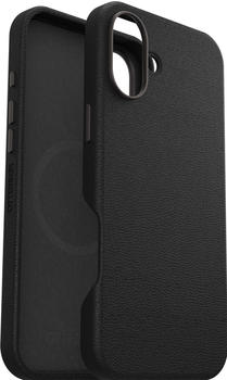 OtterBox Symmetry Cactus Leather mit MagSafe (iPhone 16 Plus), Smartphone H&uuml;lle, Schwarz