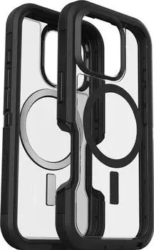 OtterBox Defender XT mit MagSafe (iPhone 16 Pro), Smartphone H&uuml;lle, Schwarz, Transparent