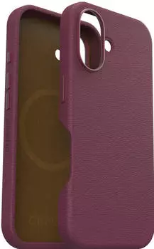 OtterBox Symmetry Cactus Leather mit MagSafe (iPhone 16), Smartphone Hülle, Rot