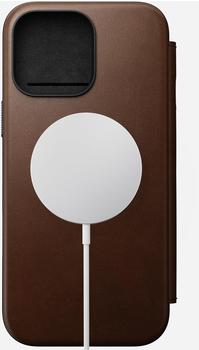 Nomad Modern Leather Folio iPhone 16 Pro Brown