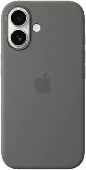 Apple Silikon Case mit MagSafe (iPhone 16) Steingrau