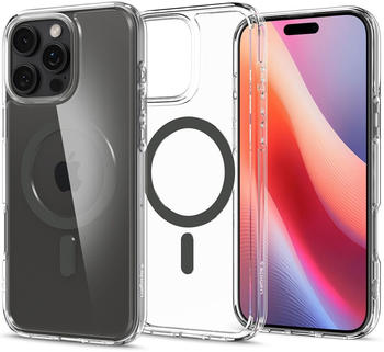 Spigen Handyh&uuml;lle f&uuml;r iPhone 16 Pro, Spigen Ultra Hybrid Mag mit MagSafe, Transparent-Grau