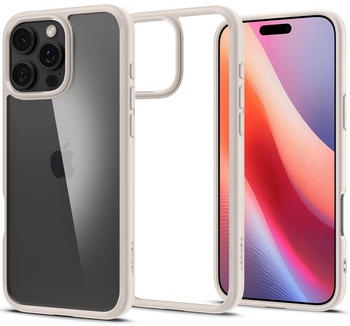Spigen Handyhülle für iPhone 16 Pro, Spigen Ultra Hybrid, Transparent-Beige