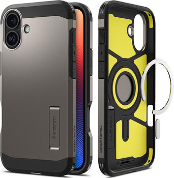 Spigen Handyh&uuml;lle f&uuml;r iPhone 16, Spigen Tough Armor Mag mit MagSafe, Rotguss