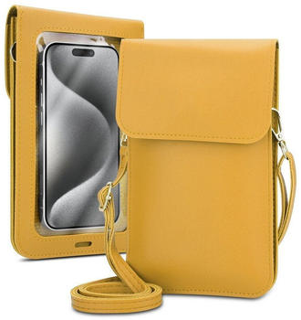 Cadorabo Handytasche für Samsung Galaxy YOUNG (1-tlg), Hülle Handytasche zum Umhängen Damen Handtasche Handyfach PU Leder, GELB Cadorabo Handytasche für Samsung Galaxy YOUNG (1-tlg), Hülle Handytasche zum Umhängen Damen Handtasche Handyfach PU Leder, GELB