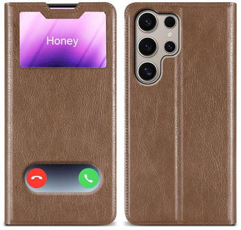 Cadorabo Handyhülle für Samsung Galaxy S24 ULTRA Hülle Samsung Galaxy S24 ULTRA, Klappbare Handy Schutzhülle - Hülle - mit Standfunktion und Kartenfach, STEIN BRAUN Cadorabo Handyhülle für Samsung Galaxy S24 ULTRA Hülle Samsung Galaxy S24 ULTRA, Klappbare Handy Schutzhülle - Hülle - mit Standfunktion und Kartenfach, STEIN BRAUN