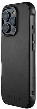 mujjo Leather Shield Case iPhone 16 Pro Schwarz - MUJJO-CL-053-BK