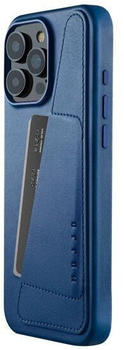 mujjo Leather Wallet Case iPhone 16 Pro Max Blau - MUJJO-CL-056-BL