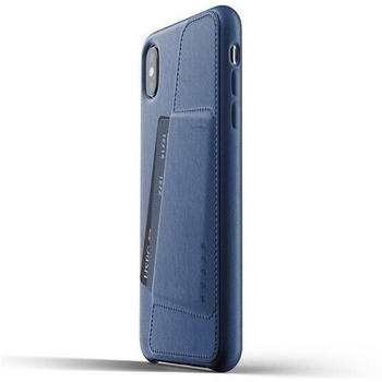 mujjo Leather Wallet Case iPhone XS Max blau - MUJJO-CS-102-BL