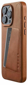 mujjo Lederhülle Wallet iPhone 15 Pro Max braun - MUJJO-CL-042-TN