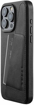 mujjo Lederhülle Wallet iPhone 15 Pro Max schwarz - MUJJO-CL-042-BK