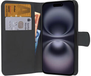 PEDEA Book Cover Classic für Apple iPhone 16 -black