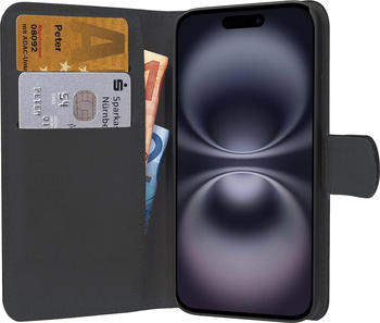 PEDEA Book Cover Classic für Apple iPhone 16 Plus -black