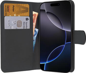 PEDEA Book Cover Classic für Apple iPhone 16 Pro Max -black