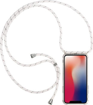 CYOO Necklace Case + Handykette - iPhone 12 mini (5.4\" ) - Weiss - Silikon Hülle - Band - Schnur - Kordel - umhängen (CY122105)