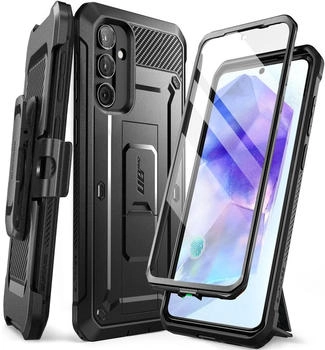 Supcase Handyhülle für Galaxy A55 5G Supcase Case Cover Futeral Hülle Tasche Schwarz
