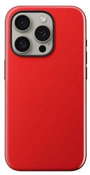Nomad Goods NOMAD Sport Case für iPhone 15 Pro | Hülle aus Polycarbonat mit TPE-Bumper Night Watch Red