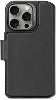 Decoded Leather Detachable Wallet MagSafe Case (iPhone 16 Pro) Black