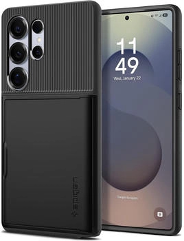 Spigen Handyh&uuml;lle f&uuml;r Galaxy S25 Ultra, Spigen Slim Armor CS, Schwarz