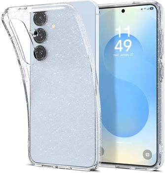 Spigen Handyh&uuml;lle f&uuml;r Galaxy S25 Plus, Spigen Liquid Crystal Glitter, Transparent mit Glitzer