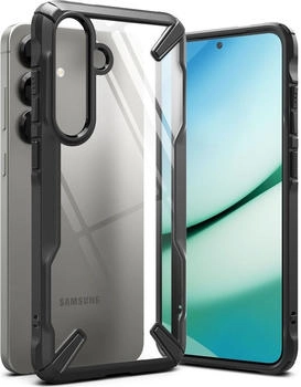 Ringke Handyhülle für Galaxy S25 Plus, Ringke Fusion X, Transparent mit schwarzen Rahmen
