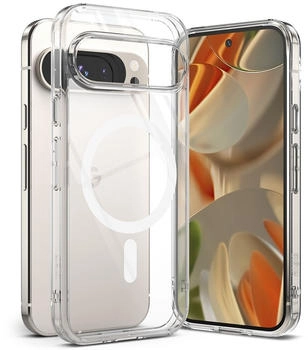 Ringke Handyhülle für Google Pixel 9 / 9 Pro, Ringke Fusion Magnetic, Transparent und Weiß