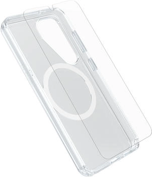 OtterBox Symmetry Clear mit Magnets + Premium Glass (Samsung Galaxy S25), Smartphone H&uuml;lle, Transparent