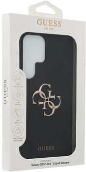 Guess Handyhülle Guess Silicone Big 4G Logo für Samsung Galaxy S25 Ultra, Schwarz