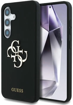 Guess Handyhülle Guess Silicone Big 4G Logo für Samsung Galaxy S25, Schwarz