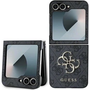 Guess Handyhülle für Galaxy Z Flip6, Guess 4G Metal Gold Logo, Schwarz