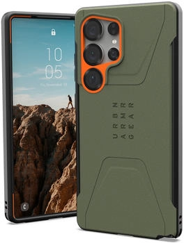 Urban Armor Gear Civilian Pro (Samsung Galaxy S25 Ultra), Smartphone Hülle, Orange, Grün