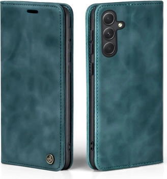 Tec-Expert Handyhülle für Samsung Galaxy A55 5G Klapphülle Bookcase Flip Cover Handy Tasche Hülle Etui Farbe: Petrol