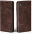 Tec-Expert Handy Hülle für Apple iPhone 7 / 8 / SE 2020 Klapphülle Bookcase Flip Cover Handy Tasche Etui Farbe: Dunkebraun