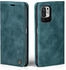 Tec-Expert Handy Hülle für Xiaomi Redmi Note 10 5G Klapphülle Bookcase Flip Cover Handy Tasche Etui Farbe: Petrol
